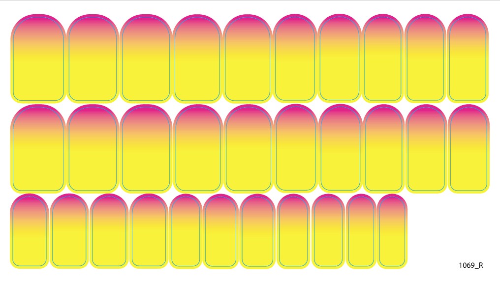 Nail decoration films for manicure - 1069R 