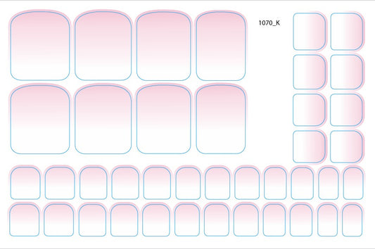 Nail decoration films for pedicure - 1070K 