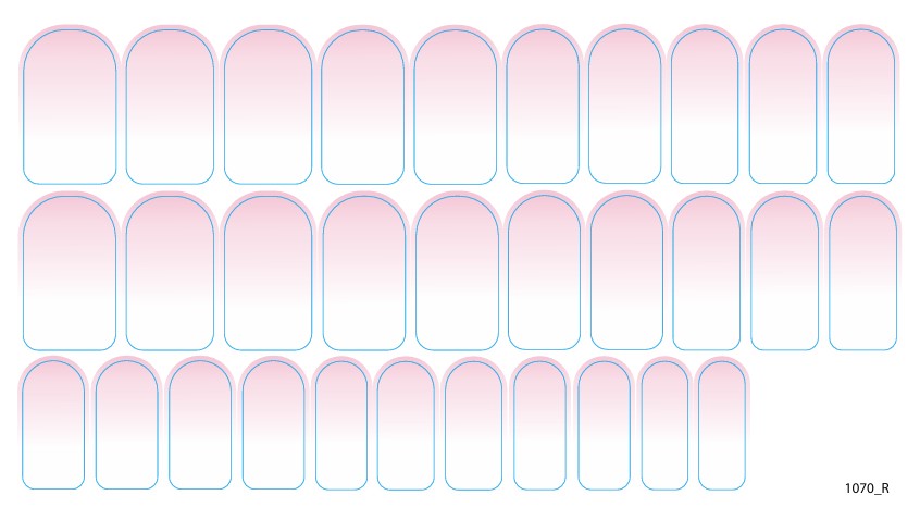 Nagų dekoravimo plėvelės manikiūrui - 1070R