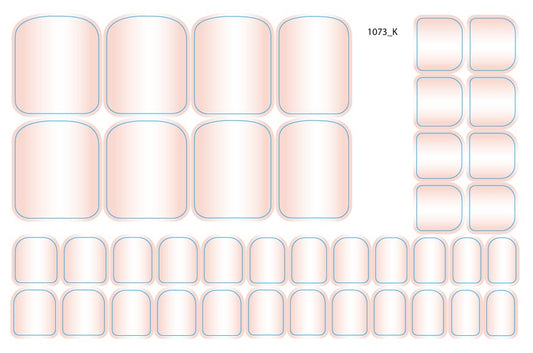 Nail decoration films for pedicure - 1073K 