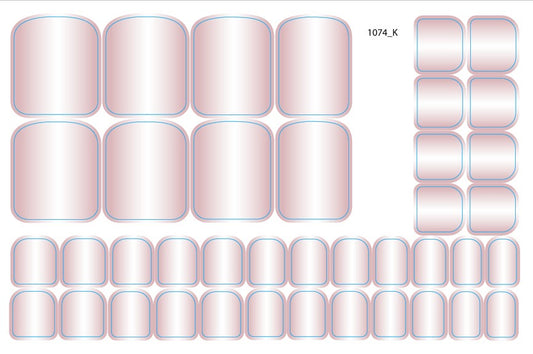 Nail decoration films for pedicure - 1074K 
