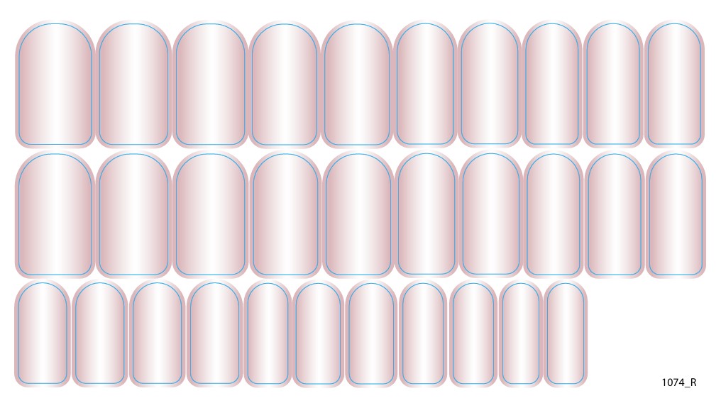 Nail decoration films for manicure - 1074R 