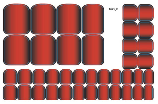 Nail decoration films for pedicure - 1075K 