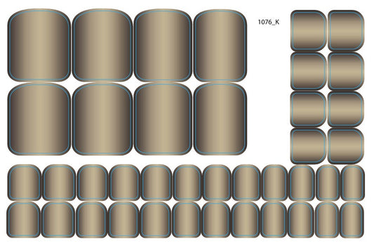Nail decoration films for pedicure - 1076K 