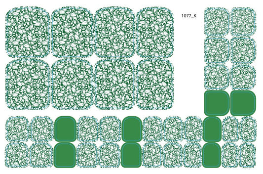 Nail decoration films for pedicure - 1077K 