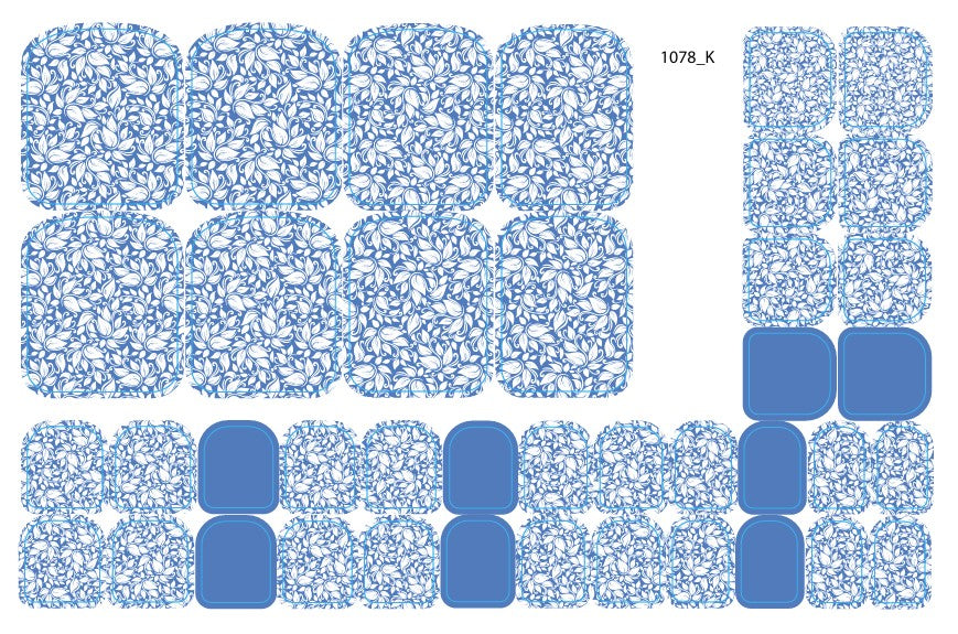 Nail decoration films for pedicure - 1078K 