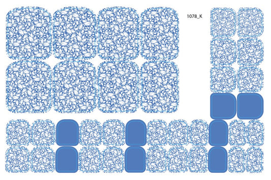 Nail decoration films for pedicure - 1078K 