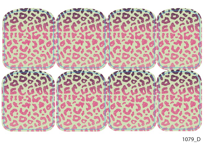 Large nail decoration films for pedicure - 1079D 