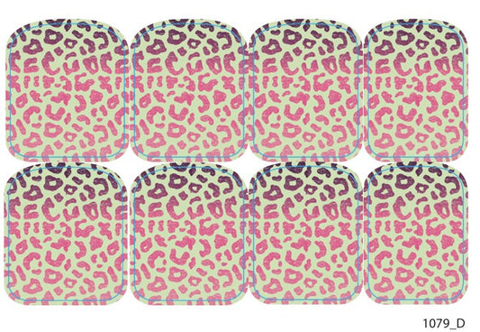 Large nail decoration films for pedicure - 1079D 