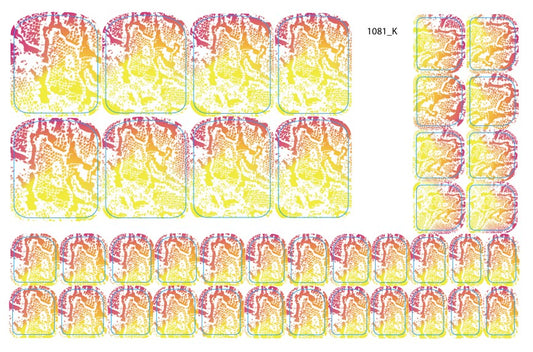 Nail decoration films for pedicure - 1081K 