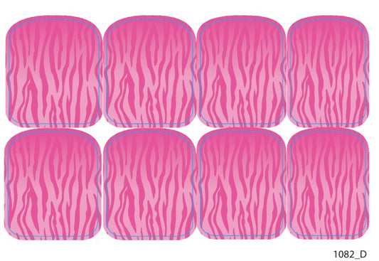 Large nail decoration films for pedicure - 1082D 