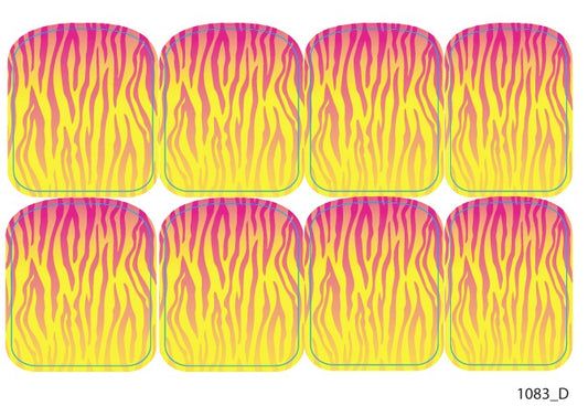 Large nail decoration films for pedicure - 1083D 