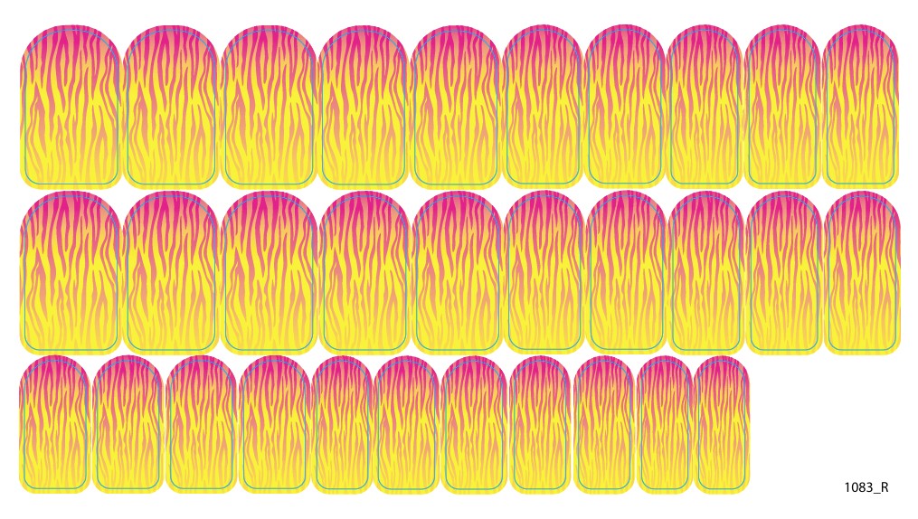 Nail decoration films for manicure - 1083R 