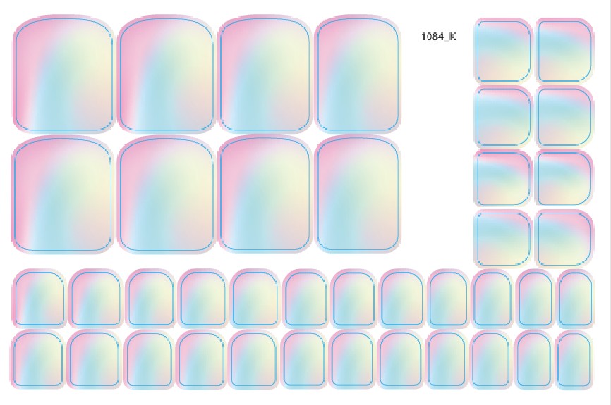 Nagų dekoravimo plėvelės pedikiūrui - 1084K