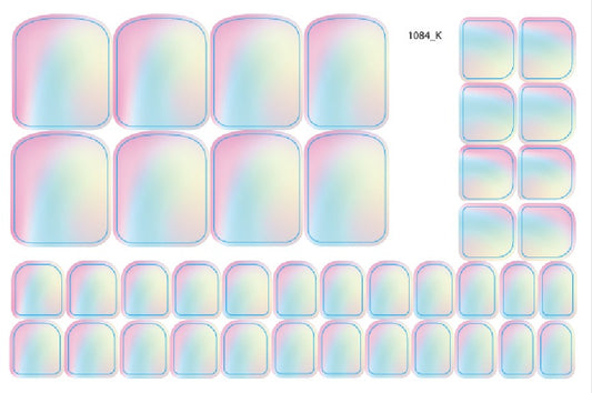 Nail decoration films for pedicure - 1084K 