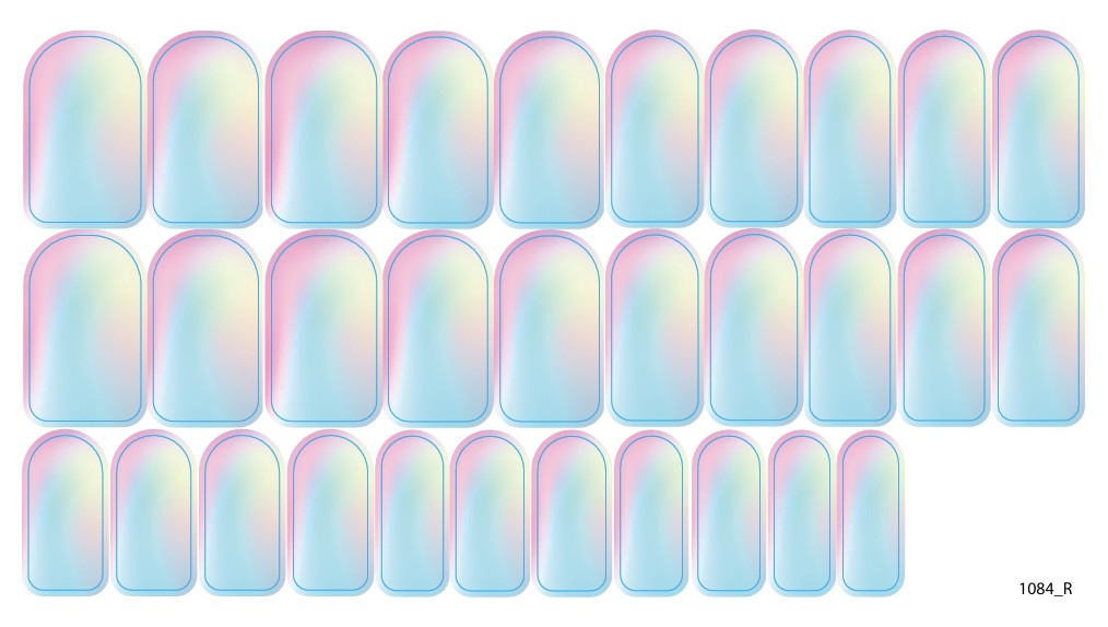 Nail decoration films for manicure - 1084R 