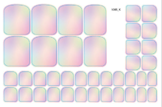 Nail decoration films for pedicure - 1085K 