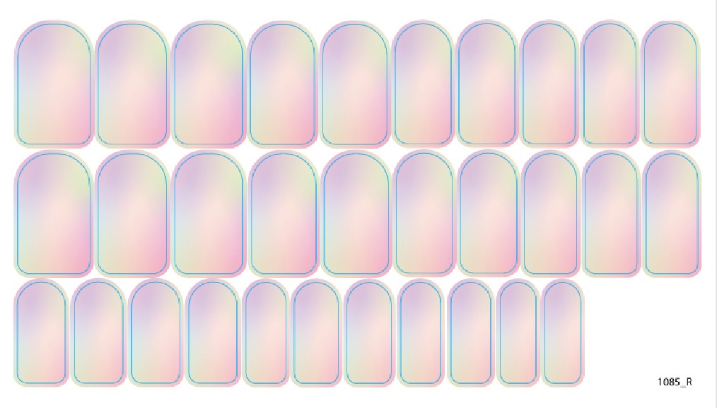 Nail decoration films for manicure - 1085R 