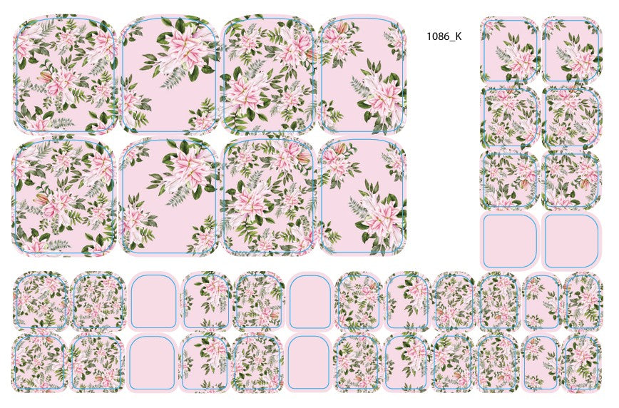 Nagų dekoravimo plėvelės pedikiūrui - 1086K