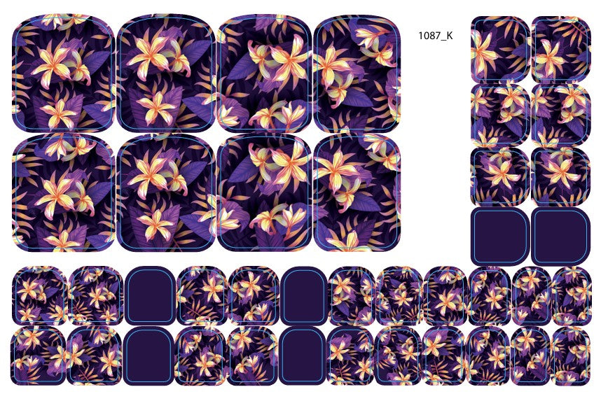 Nagų dekoravimo plėvelės pedikiūrui - 1087K