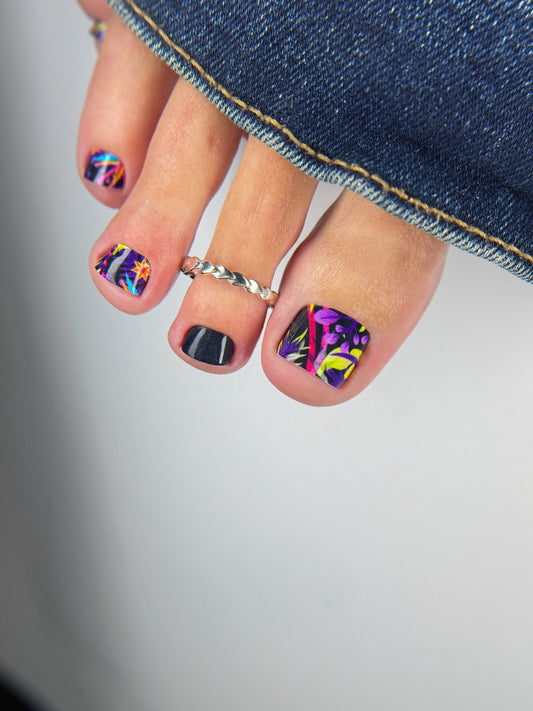 Large nail decoration films for pedicure - 1088D 