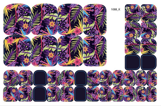 Nail decoration films for pedicure - 1088K 