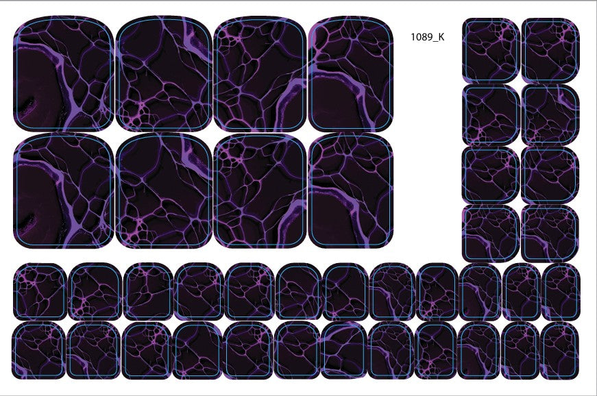 Nagų dekoravimo plėvelės pedikiūrui - 1089K