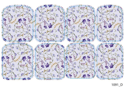 Large nail decoration films for pedicure - 1091D 