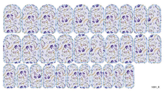 Nail decoration films for manicure - 1091R 