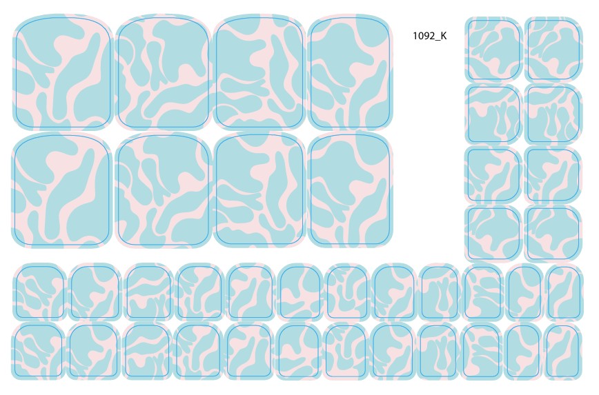 Nagų dekoravimo plėvelės pedikiūrui - 1092K
