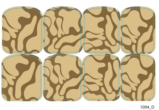 Large nail decoration films for pedicure - 1094D 