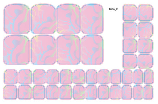 Nail decoration films for pedicure - 1096K 