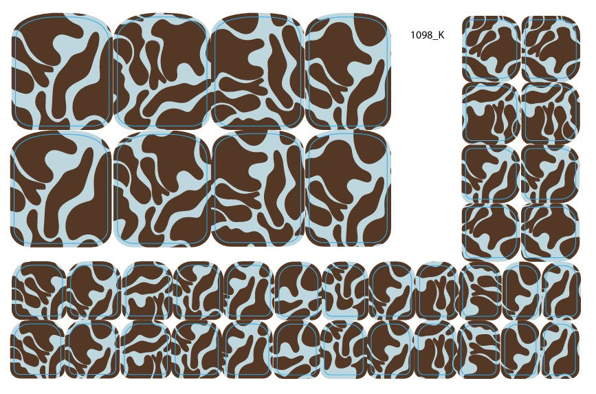 Nail decoration films for pedicure - 1098K 