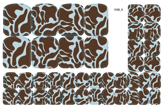 Nail decoration films for pedicure - 1098K 