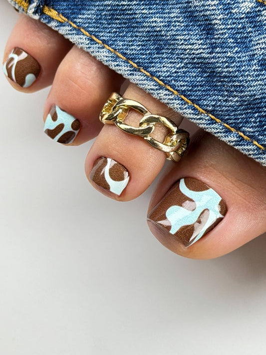 Large nail decoration films for pedicure - 1098D 