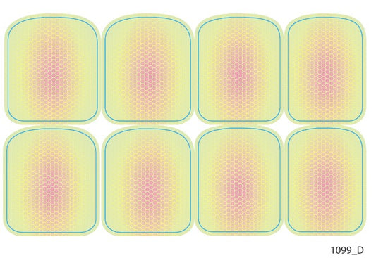 Large nail decoration films for pedicure - 1099D 