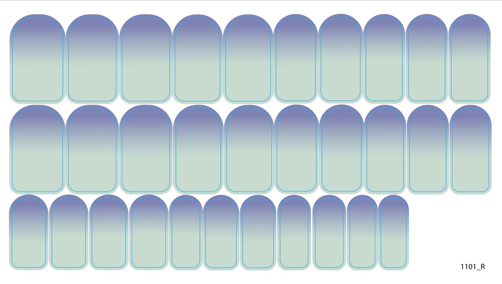 Nail decoration films for manicure - 1101R 