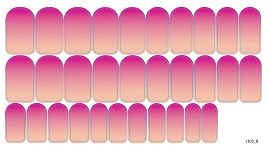 Nail decoration films for manicure - 1103R 