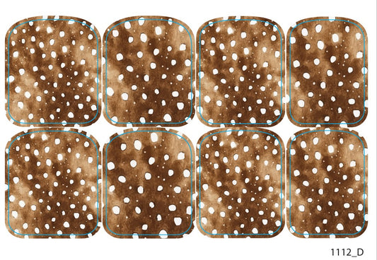 Large nail decoration films for pedicure - 1112D 