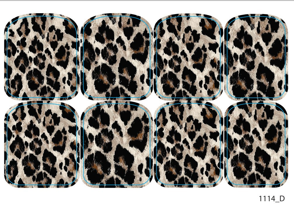 Large nail decoration films for pedicure - 1114D 