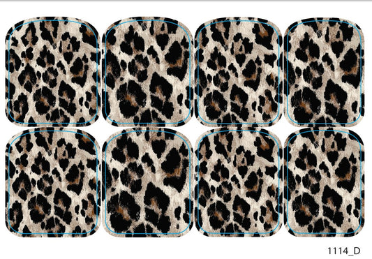 Large nail decoration films for pedicure - 1114D 