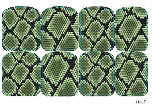 Large nail decoration films for pedicure - 1116D 