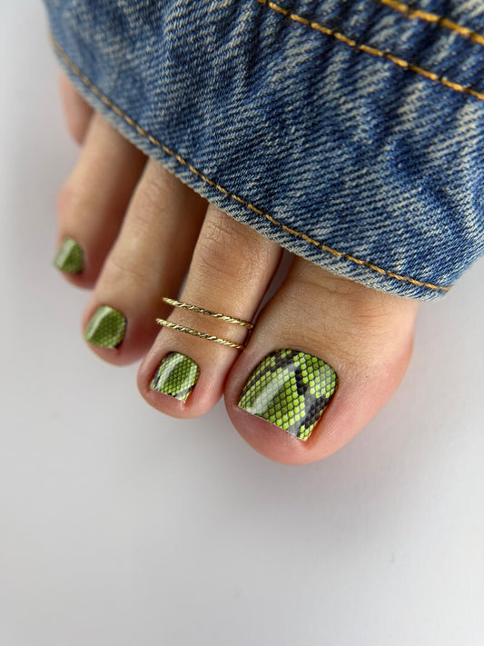 Large nail decoration films for pedicure - 1116D 