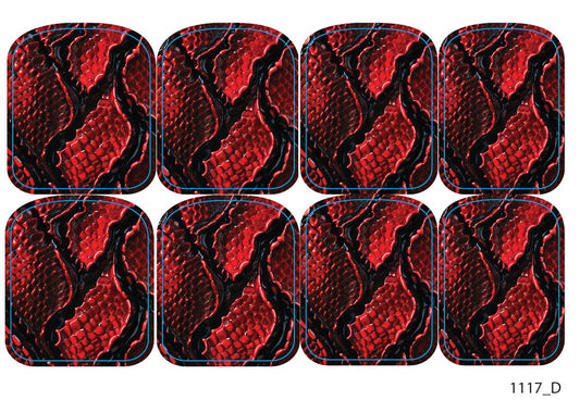 Large nail decoration films for pedicure - 1117D 
