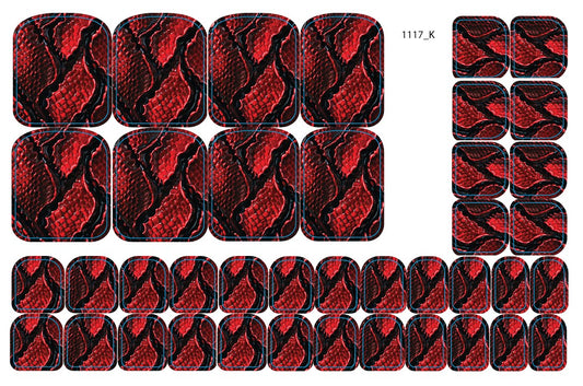 Nail decoration films for pedicure - 1117K 