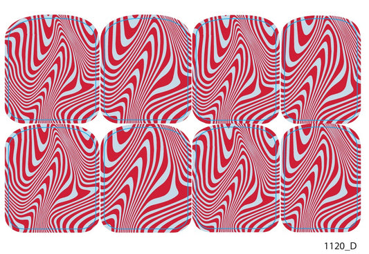 Large nail decoration films for pedicure - 1120D 