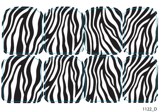 Large nail decoration films for pedicure - 1122D 