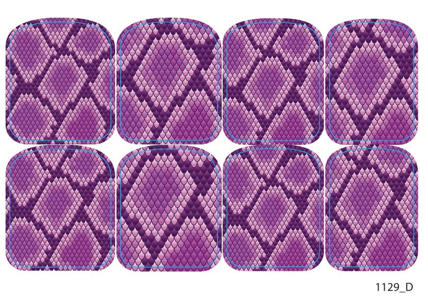 Large nail decoration films for pedicure - 1129D 