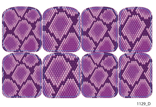 Large nail decoration films for pedicure - 1129D 