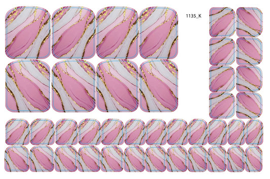 Nail decoration films for pedicure - 1135K 